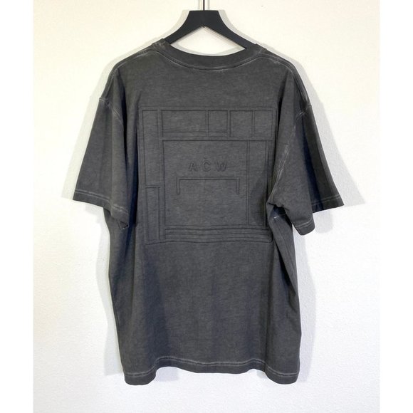 A-Cold-Wall Dissolve Dye Tee A Cold Wall Box Logo Gray Mens Size Large Oversized - Picture 5 of 5